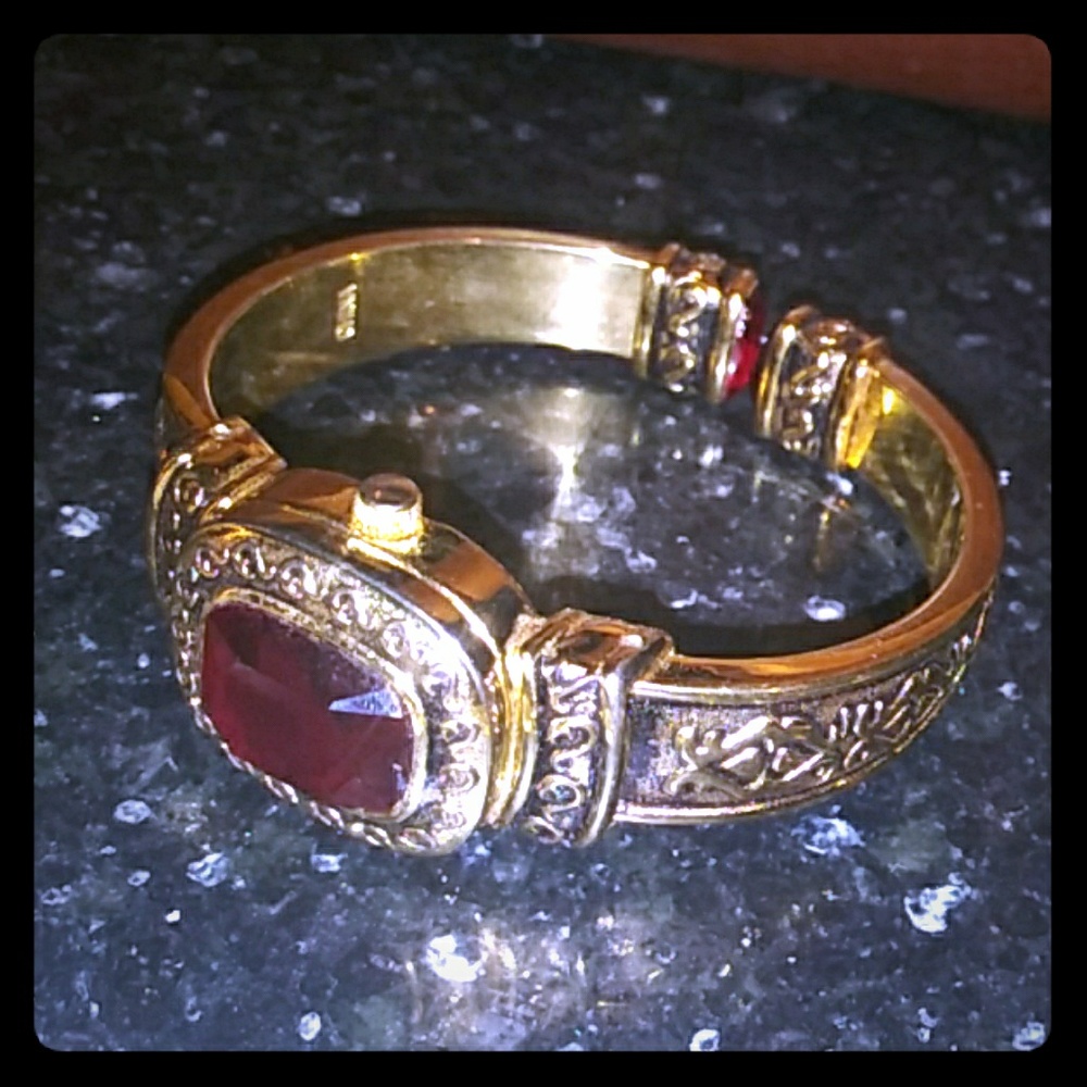 Cardini red ruby watch